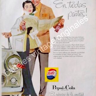 CARTEL ANTIGUO ORIGINAL DE PEPSI 1957. PUBLICIDAD ARTISTICA /17