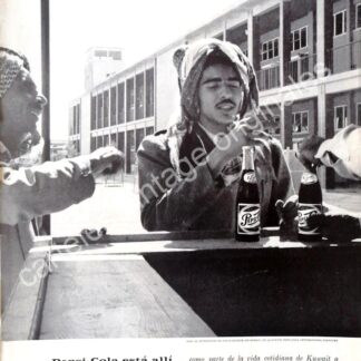 CARTEL ANTIGUO ORIGINAL DE PEPSI 1958. EN KUWAIT / RARO