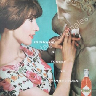 CARTEL ANTIGUO ORIGINAL DE ORANGE CRUSH 1960 INVITAME /13