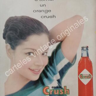 CARTEL ANTIGUO ORIGINAL DE ORANGE CRUSH 1958 /9