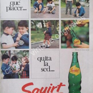 CARTEL ANTIGUO ORIGINAL DE REFRESCO SQUIRT 1967 /1