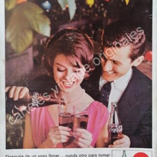 CARTEL ANTIGUO ORIGINAL DE COCA COLA 1960s