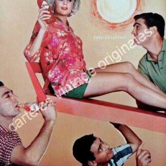 CARTEL ANTIGUO ORIGINAL DE REFRESCO ORANGE CRUSH 1963 /21 /FEP