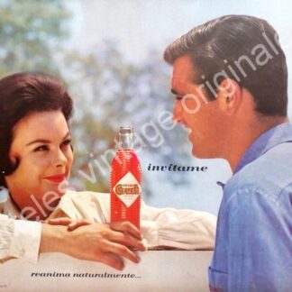 CARTEL ANTIGUO ORIGINAL DE ORANGE CRUSH 1962 INVITAME /10