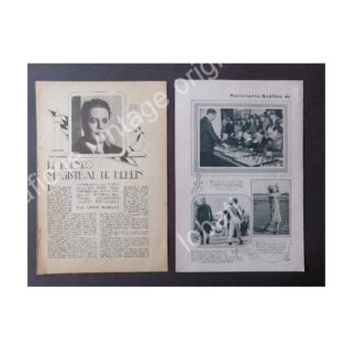 CARTEL ANTIGUO ORIGINAL DE REPORTAJES SOBRE RAUL CAPABLANCA 1927 / AJEDREZ