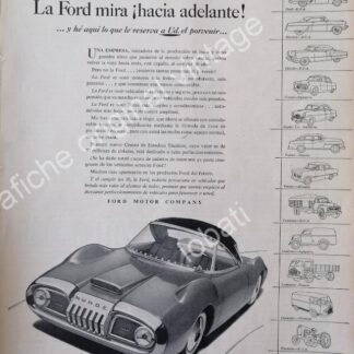 CARTEL ANTIGUO ORIGINAL DE AUTOS FORD MUROC 1953 SUPER RARO
