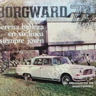 CARTEL ANTIGUO ORIGINAL DE AUTOS BORGWARD 1970 DE MONTERREY NUEVO LEON