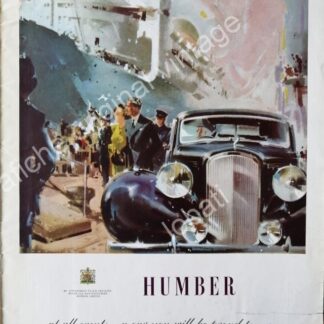CARTEL ANTIGUO ORIGINAL DE AUTOS HUMBER 1947 / SUPER RARO