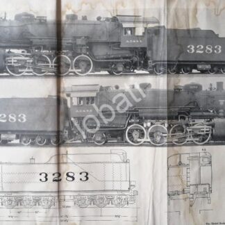 GRABADO ANTIGUO LOCOMOTORA AT&SF 1928 / A11