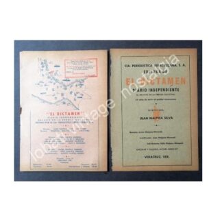 CARTEL ANTIGUO ORIGINAL DE 2 AFICHES PERIODICO EL DICTAMEN, DE VERACRUZ 1950s