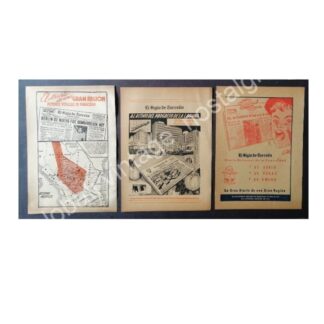 CARTEL ANTIGUO ORIGINAL DE SET DE 3 AFICHES PERIODICO EL SIGLO DE TORREON 1960s