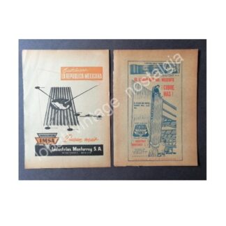CARTEL ANTIGUO ORIGINAL DE 2 AFICHES IMSA. INDUSTRIAS MONTERREY S.A 1950s