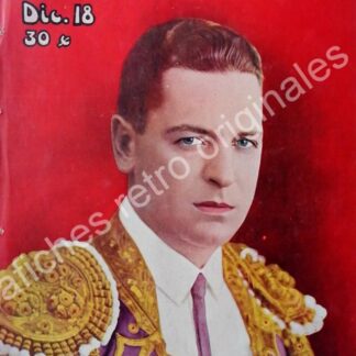 PORTADA ANTIGUA ORIGINAL  1922. TORERO. VICENTE SEGURA MARTINEZ / raro
