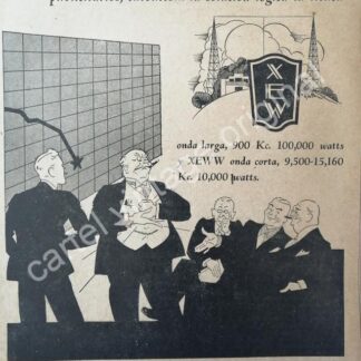 CARTEL ANTIGUO ORIGINAL DE RADIO DIFUSORA, XEW 1941