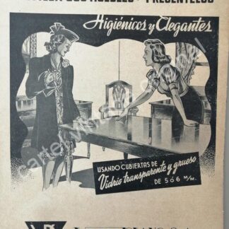 CARTEL ANTIGUO ORIGINAL DE EMPRESA VIDRIO PLANO S.A MONTERREY 1941