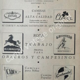 CARTEL ANTIGUO ORIGINAL DE INDUSTRIAS MONTERREY S.A MONTERREY 1942