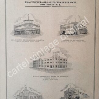 CARTEL ANTIGUO ORIGINAL DE CASA CHAPA S.A 1941 MONTERREY