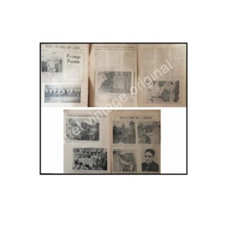 CARTEL ANTIGUO ORIGINAL DE NOTA DE PRENSA PRIMERA EXPO GUADALUPE 1944 MONTERREY