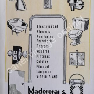 CARTEL ANTIGUO ORIGINAL DE MADERERA NACIONAL 1950s. MONTERREY