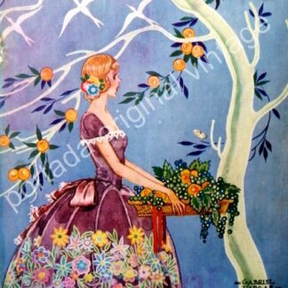 CARTEL ANTIGUO ORIGINAL DE PORTADA CON DIBUJO DE GABRIEL VARGAS 1937 / MUY RARA