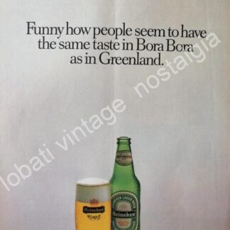 CARTEL ANTIGUO ORIGINAL DE CERVEZA HEINEKEN 1984