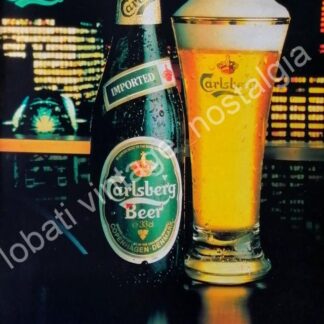 CARTEL ANTIGUO ORIGINAL DE CERVEZA CARLSBERG 1988 /RARO