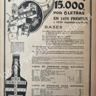 CARTEL ANTIGUO ORIGINAL DE CERVEZA TONICO BIECKERT 1930s /4