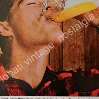 CARTEL ANTIGUO ORIGINAL DE CERVEZA SCHLITZ 1964 / MUY RARO