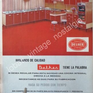 CARTEL ANTIGUO ORIGINAL DE COCINAS DELHER 1968 /4