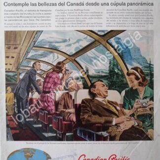 CARTEL ANTIGUO ORIGINAL DE TRENES DE CANADIAN PACIFIC 1950s