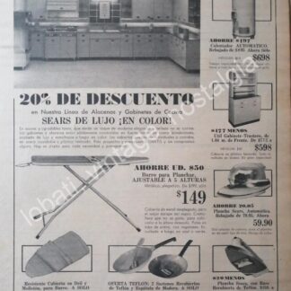 CARTEL ANTIGUO ORIGINAL DE TIENDA SEARS 1967 ELECTRODOMESTICOS