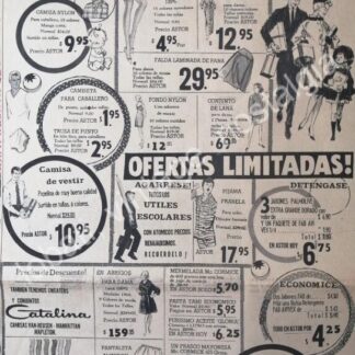 CARTEL ANTIGUO ORIGINAL DE TIENDA ASTOR 1967 PUEBLA