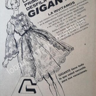 CARTEL ANTIGUO ORIGINAL DE TIENDA GIGANTE 1969 PRIMAVERA