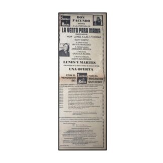 CARTEL ANTIGUO ORIGINAL DE POLO ORTIN Y ARTISTAS EN SALINAS Y ROCHA 1969 TIENDA /FEP