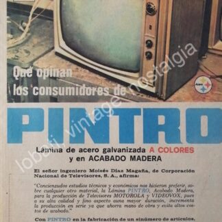 CARTEL ANTIGUO ORIGINAL DE LAMINA PINTRO DE INDUSTRIAS MONTERREY. IMSA 1969