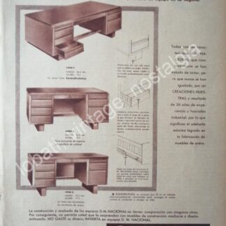 CARTEL ANTIGUO ORIGINAL DE D.M. NACIONAL. INDUSTRIAS RUIZ GALINDO S.A 1956 /4