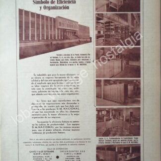 CARTEL ANTIGUO ORIGINAL DE D.M. NACIONAL. INDUSTRIAS RUIZ GALINDO S.A 1956 Y DINA