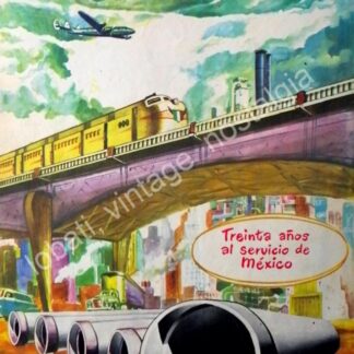 CARTEL ANTIGUO ORIGINAL DE TECHO ETERNO EUREKA S.A 1950s PUBLICIDAD ARTISTICA