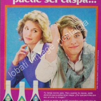 CARTEL ANTIGUO ORIGINAL DE ERNESTO LAGUARDIA Y CHAMPOO ALERT 1980s / FEP