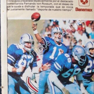 CARTEL ANTIGUO ORIGINAL DE FOLLETO BANAMEX SUPER TAZON NFL 1981