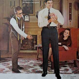 CARTEL ANTIGUO ORIGINAL DE FUTBOLISTA NACHO CALDERON Y PANTALONES PORTEFINO 1968 /FEP 2