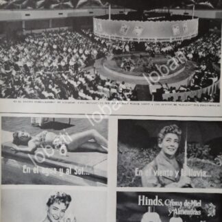 CARTEL ANTIGUO ORIGINAL DE SILVIA PINAL Y CREMA HINDS, TEATRO CASA MAÑANA TX. 1959 / FEP