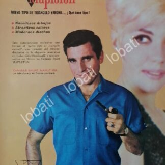 CARTEL ANTIGUO ORIGINAL DE ALDO MONTI Y CAMISAS MAPLETON 1965 /FEP