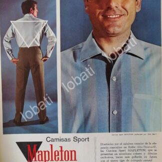 CARTEL ANTIGUO ORIGINAL DE ALDO MONTI Y CAMISAS MAPLETON 1965 /FEP 7