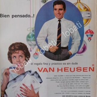 CARTEL ANTIGUO ORIGINAL DE ALDO MONTI Y CAMISAS MAPLETON 1965 /FEP 8