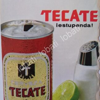 CARTEL ANTIGUO ORIGINAL DE CERVEZA TECATE 1975 / MINI CARTEL /13