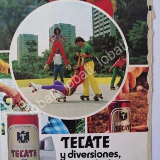 CARTEL ANTIGUO ORIGINAL DE CERVEZA TECATE 1981 / MINI CARTEL /11