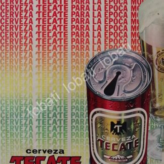 CARTEL ANTIGUO ORIGINAL DE CERVEZA TECATE 1973 / MINI CARTEL /9