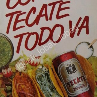 CARTEL ANTIGUO ORIGINAL DE CERVEZA TECATE 1986 / MINI CARTEL /4