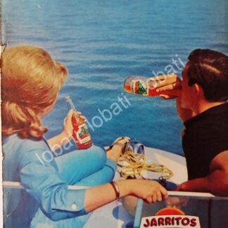 CARTEL ANTIGUO ORIGINAL DE MINI CARTEL REFRESCOS JARRITOS 1960s / RARO